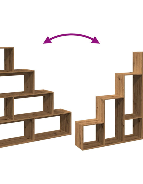 Încărcați imaginea în vizualizatorul Galerie, Bibliotecă/separator 4 niveluri, stejar 143,5x29x143,5 cm lemn
