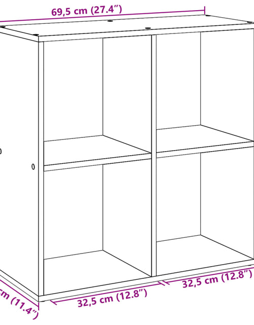 Загрузите изображение в средство просмотра галереи, Bibliotecă/separator cameră alb 69,5x29x69,5 cm lemn prelucrat
