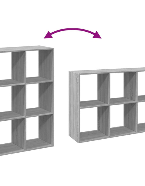 Încărcați imaginea în vizualizatorul Galerie, Bibliotecă/separator cameră gri sonoma 69,5x29x103,5 cm lemn
