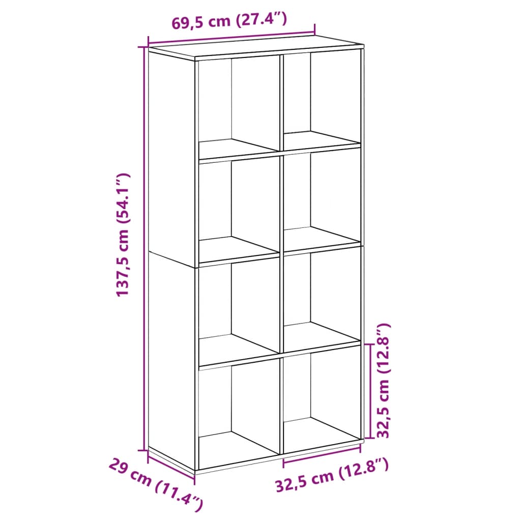 Bibliotecă/separator cameră stejar maro 69,5x29x137,5 cm lemn