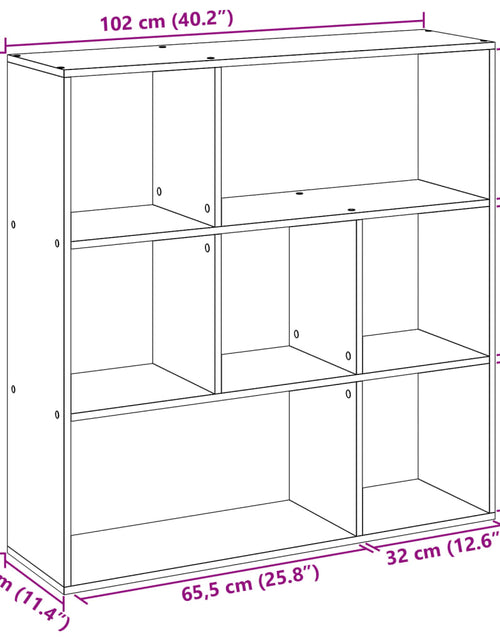 Загрузите изображение в средство просмотра галереи, Bibliotecă/separator cameră stejar sonoma 102x29x103,5 cm lemn
