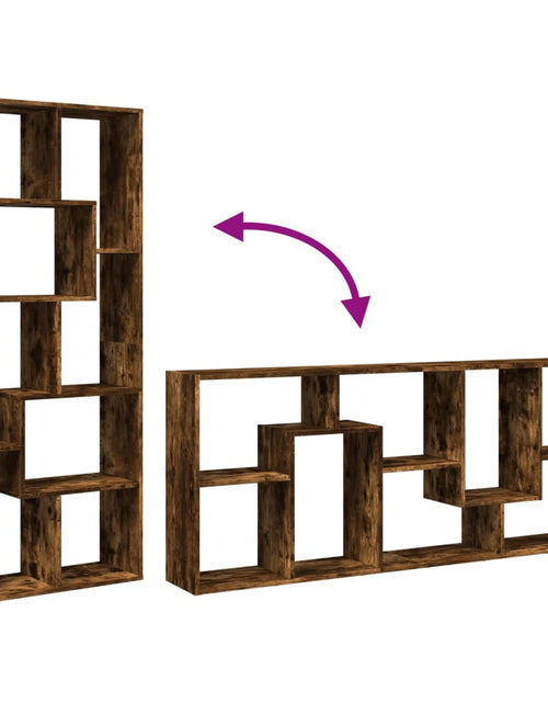 Загрузите изображение в средство просмотра галереи, Bibliotecă/separator cameră stejar fumuriu 67x25x161,5 cm lemn
