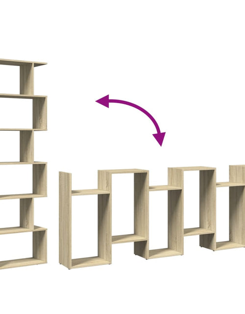 Загрузите изображение в средство просмотра галереи, Bibliotecă/separator 6 niveluri stejar sonoma 70x24x193 cm lemn
