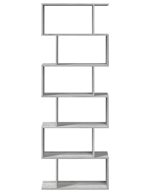 Загрузите изображение в средство просмотра галереи, Bibliotecă/separator 6 niveluri sonoma gri 70x24x193 cm lemn
