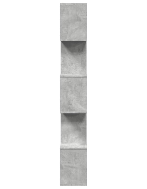 Încărcați imaginea în vizualizatorul Galerie, Bibliotecă/separator 5 niveluri gri beton 70x24x161 cm lemn
