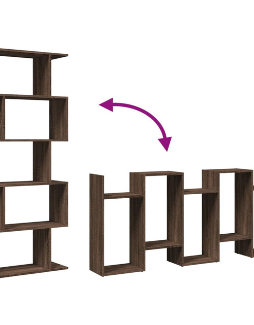 Загрузите изображение в средство просмотра галереи, Bibliotecă/separator 5 niveluri stejar maro 70x24x161 cm lemn
