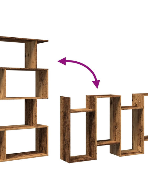 Загрузите изображение в средство просмотра галереи, Bibliotecă/separator 4 niveluri lemn vechi 70x24x129cm lemn
