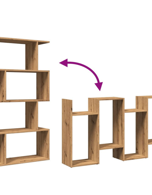 Загрузите изображение в средство просмотра галереи, Bibliotecă/separator 4 nivel stejar artizanal 70x24x129 cm lemn
