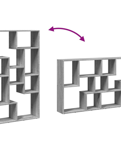Încărcați imaginea în vizualizatorul Galerie, Bibliotecă, gri sonoma, 72x20x120 cm, lemn prelucrat
