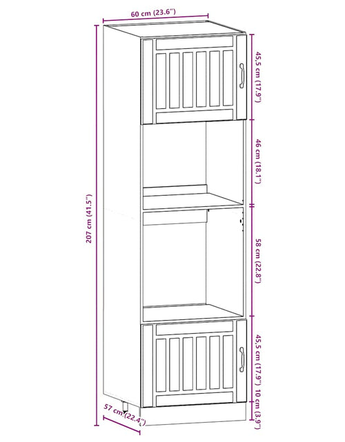 Încărcați imaginea în vizualizatorul Galerie, Set de dulapuri de bucătărie 7 piese „Kalmar” Lemn vechi lemn
