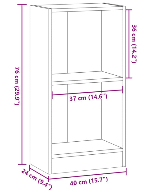 Încărcați imaginea în vizualizatorul Galerie, Bibliotecă, stejar fumuriu, 40x24x76 cm, lemn prelucrat
