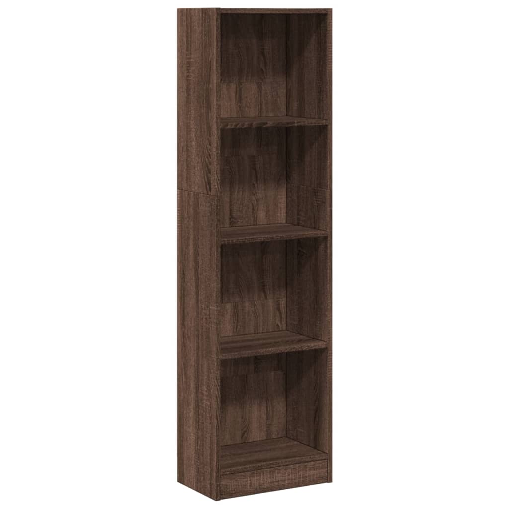 Bibliotecă, stejar maro, 40x24x143 cm, lemn prelucrat