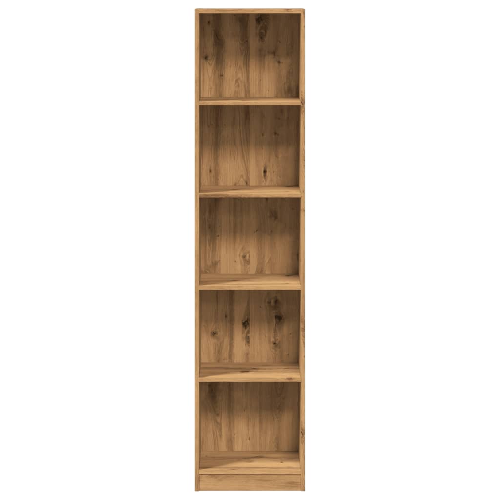 Bibliotecă, stejar artizanal, 40x24x176 cm, lemn prelucrat