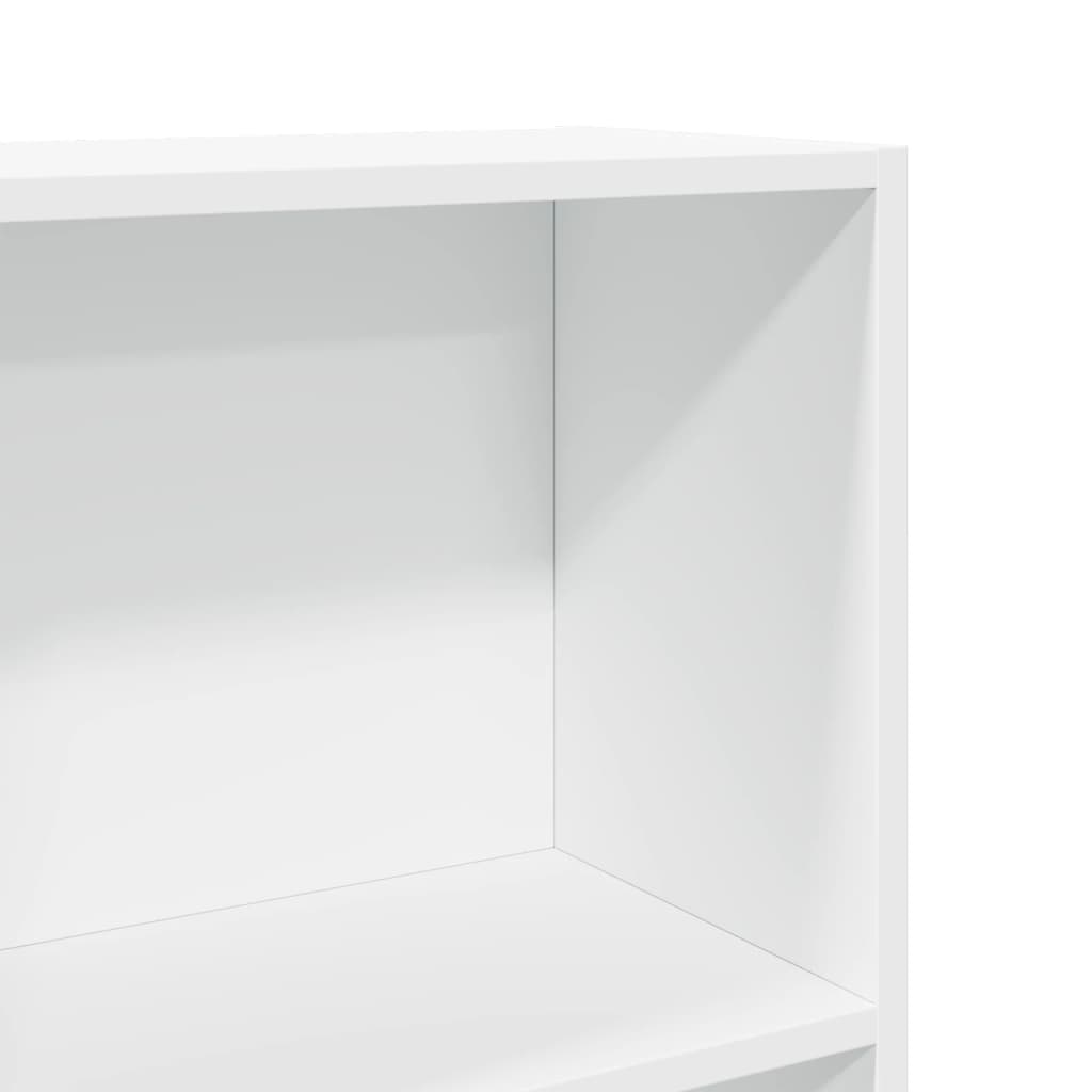 Bibliotecă, alb, 60x24x109 cm, lemn prelucrat