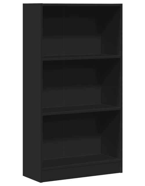 Încărcați imaginea în vizualizatorul Galerie, Bibliotecă, negru, 60x24x109 cm, lemn prelucrat
