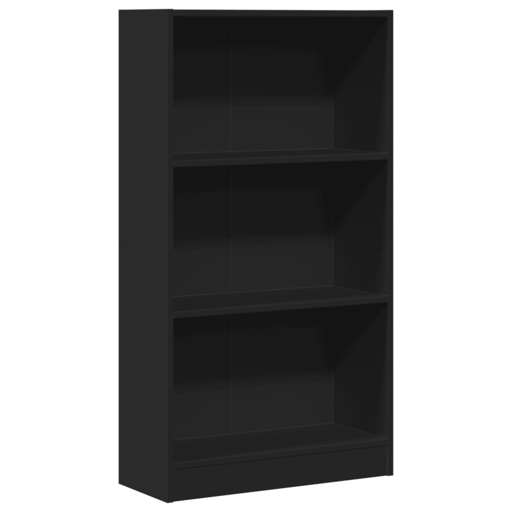 Bibliotecă, negru, 60x24x109 cm, lemn prelucrat