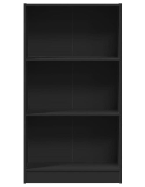 Încărcați imaginea în vizualizatorul Galerie, Bibliotecă, negru, 60x24x109 cm, lemn prelucrat
