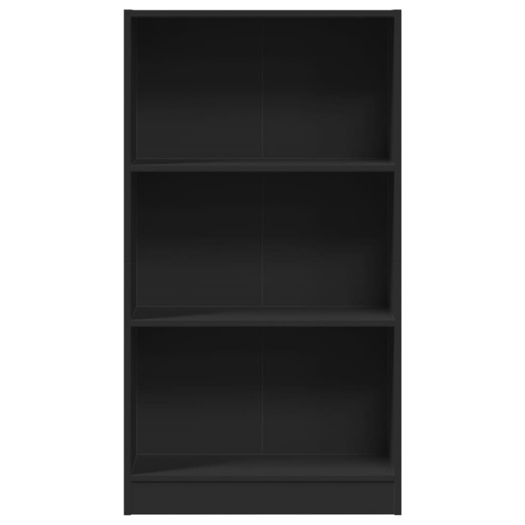 Bibliotecă, negru, 60x24x109 cm, lemn prelucrat