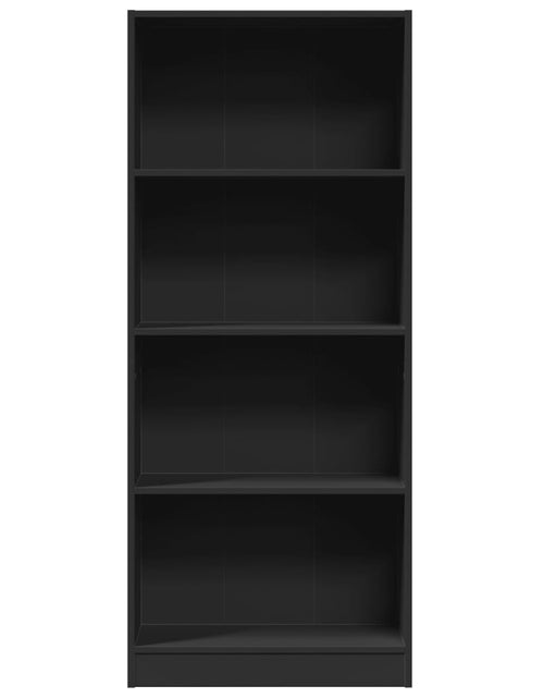 Загрузите изображение в средство просмотра галереи, Bibliotecă, negru, 60x24x143 cm, lemn prelucrat
