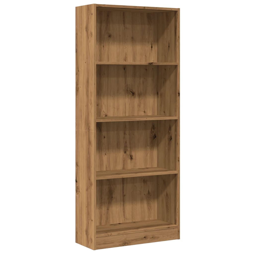 Bibliotecă, stejar artizanal, 60x24x143 cm, lemn prelucrat