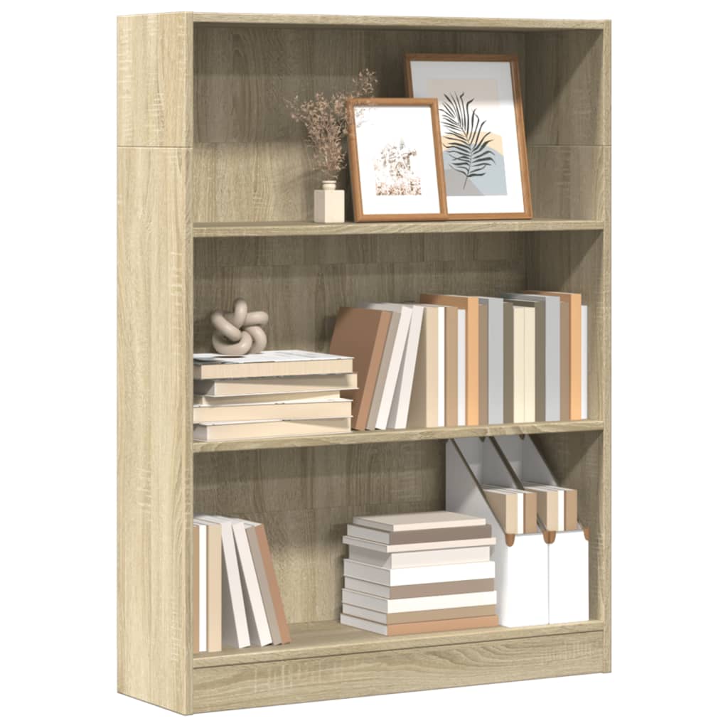 Bibliotecă, stejar sonoma, 80x24x109 cm, lemn prelucrat