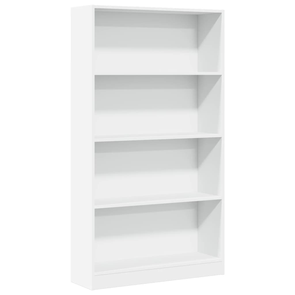 Bibliotecă, alb, 80x24x143 cm, lemn prelucrat