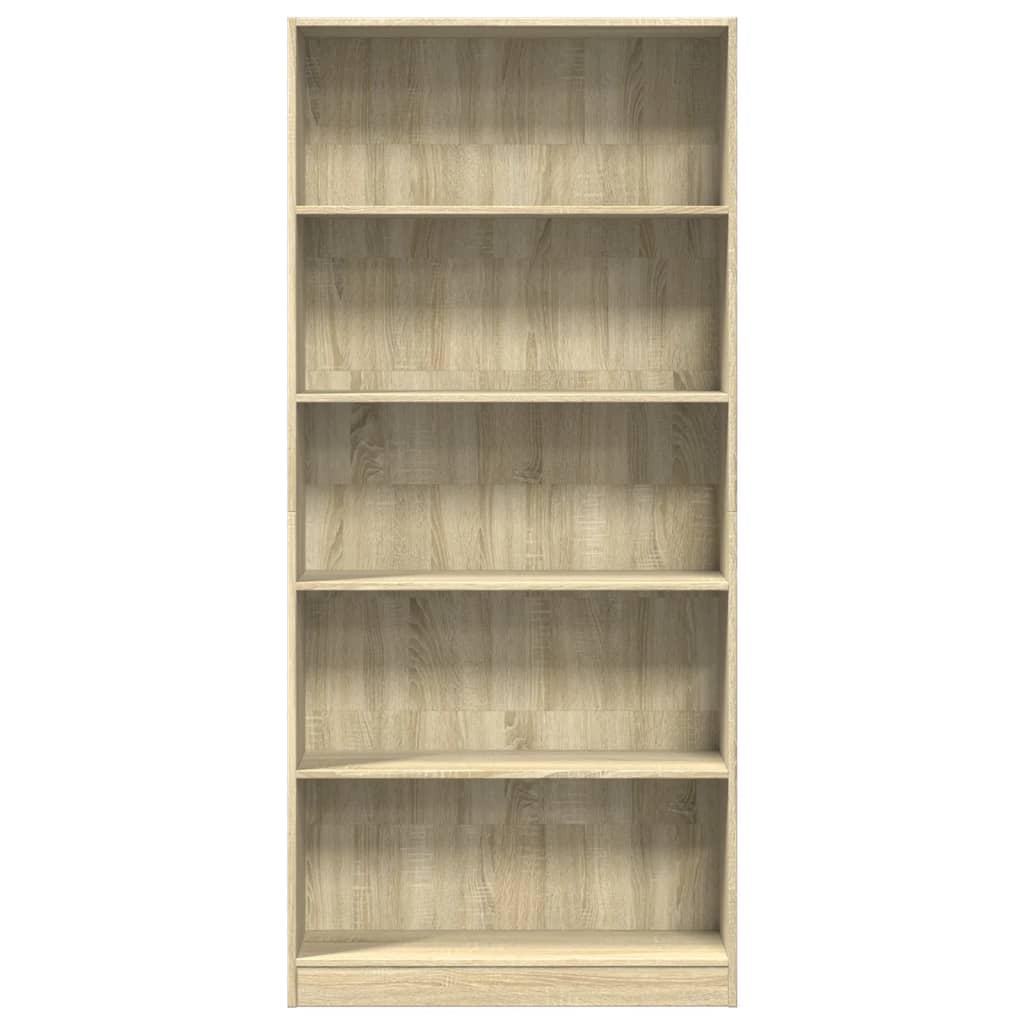 Bibliotecă, stejar sonoma, 80x24x176 cm, lemn prelucrat