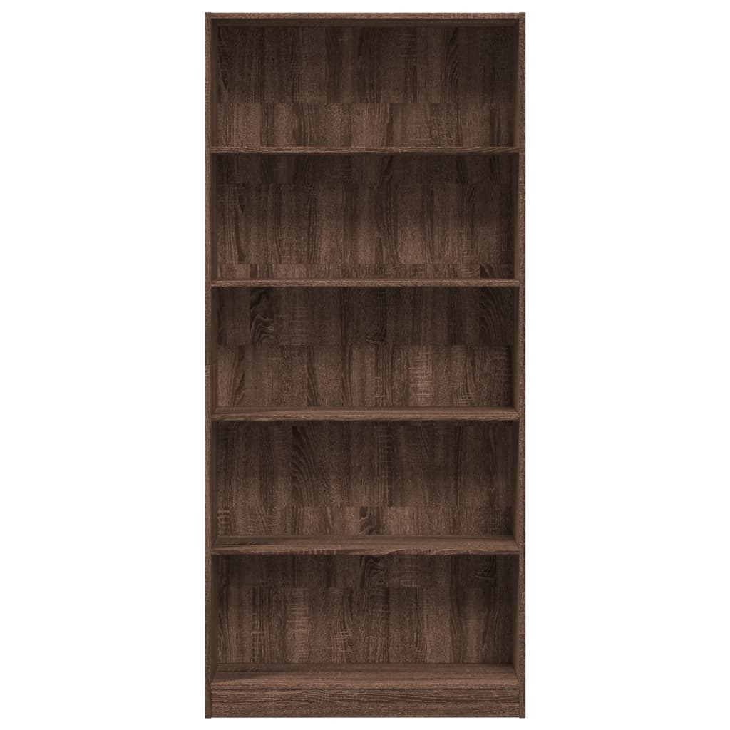 Bibliotecă, stejar maro, 80x24x176 cm, lemn prelucrat