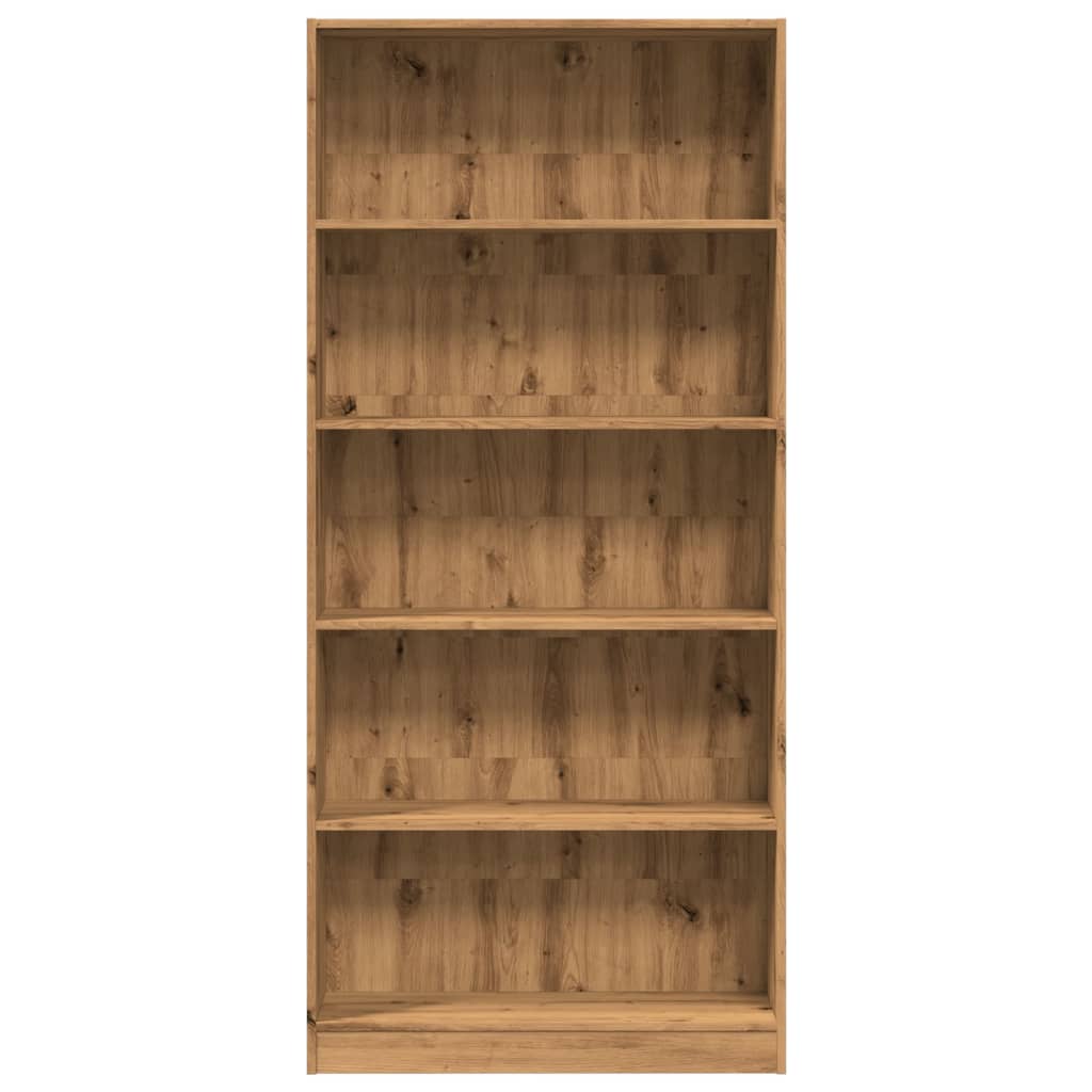 Bibliotecă, stejar artizanal, 80x24x176 cm, lemn prelucrat