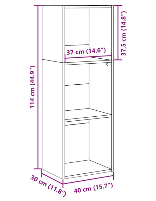 Încărcați imaginea în vizualizatorul Galerie, Bibliotecă, alb, 40x30x114 cm, lemn prelucrat
