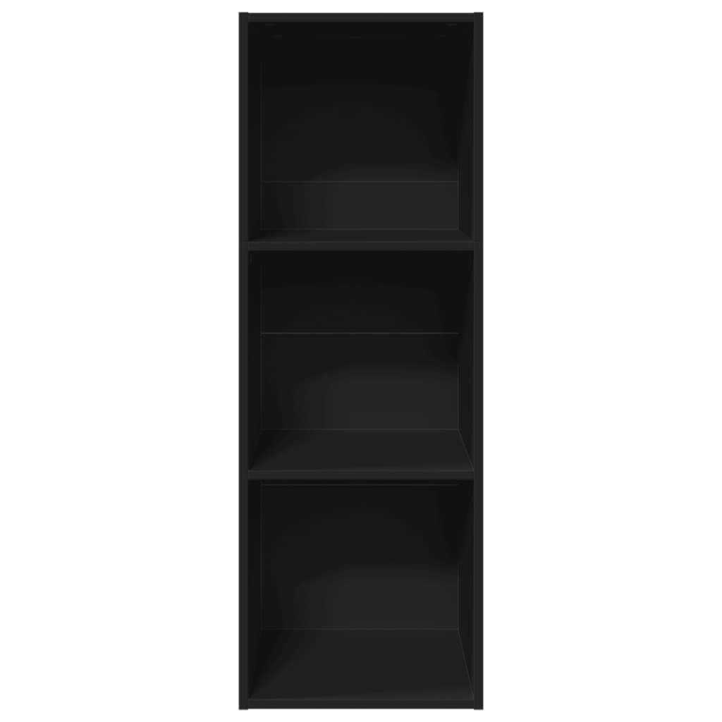 Bibliotecă, negru, 40x30x114 cm, lemn prelucrat