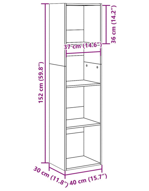 Încărcați imaginea în vizualizatorul Galerie, Bibliotecă, stejar sonoma, 40x30x152 cm, lemn prelucrat
