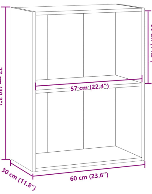 Загрузите изображение в средство просмотра галереи, Bibliotecă, stejar fumuriu, 60x30x77 cm, lemn prelucrat

