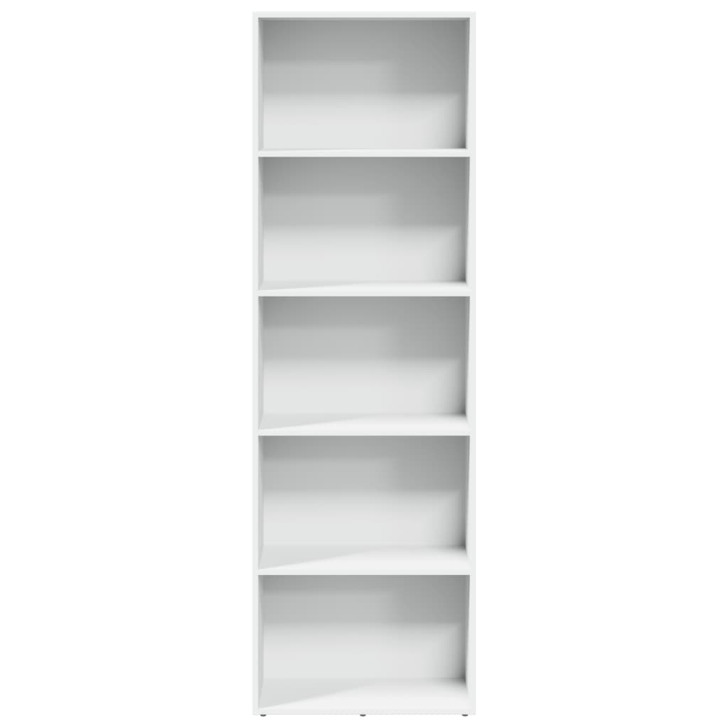 Bibliotecă, alb, 60x30x189 cm, lemn prelucrat