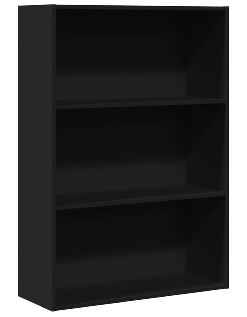 Încărcați imaginea în vizualizatorul Galerie, Bibliotecă, negru, 80x30x114 cm, lemn prelucrat
