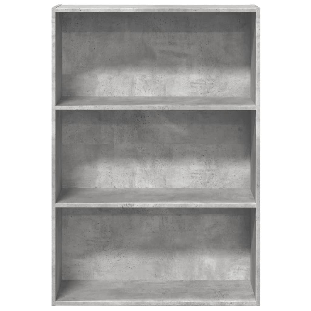 Bibliotecă, gri beton, 80x30x114 cm, lemn prelucrat