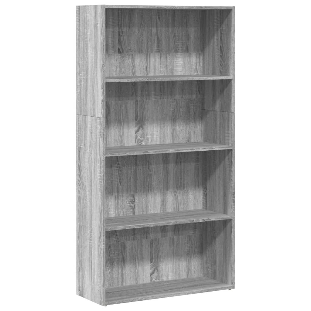 Bibliotecă, gri sonoma, 80x30x152 cm, lemn prelucrat