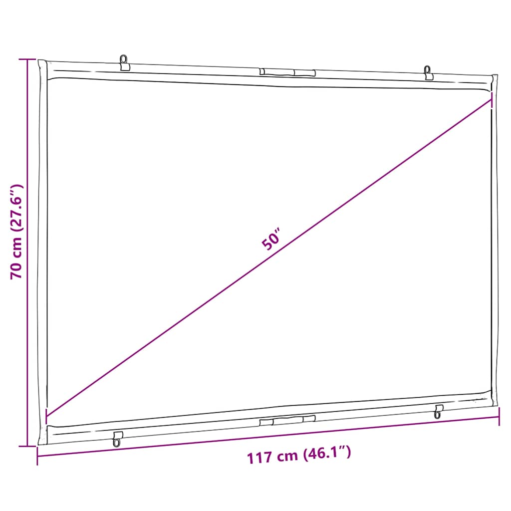 Ecran de proiecție suspendat pe perete 50 inch 16:9