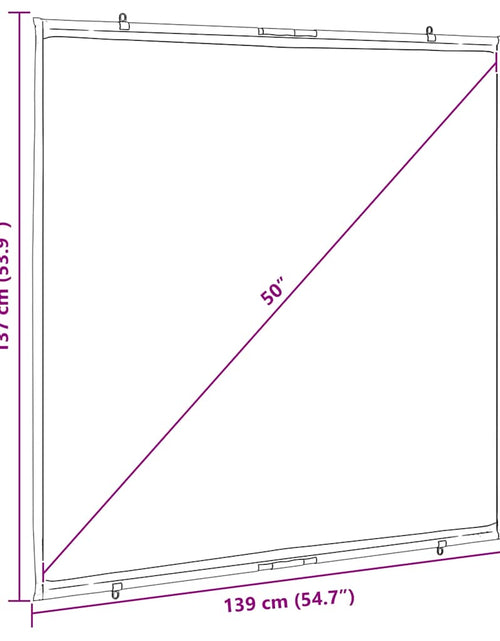 Загрузите изображение в средство просмотра галереи, Ecran de proiecție suspendat pe perete 72 inch 1:1
