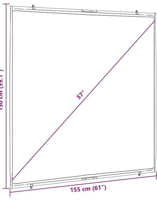 Загрузите изображение в средство просмотра галереи, Ecran de proiecție suspendat pe perete 81 inch 1:1
