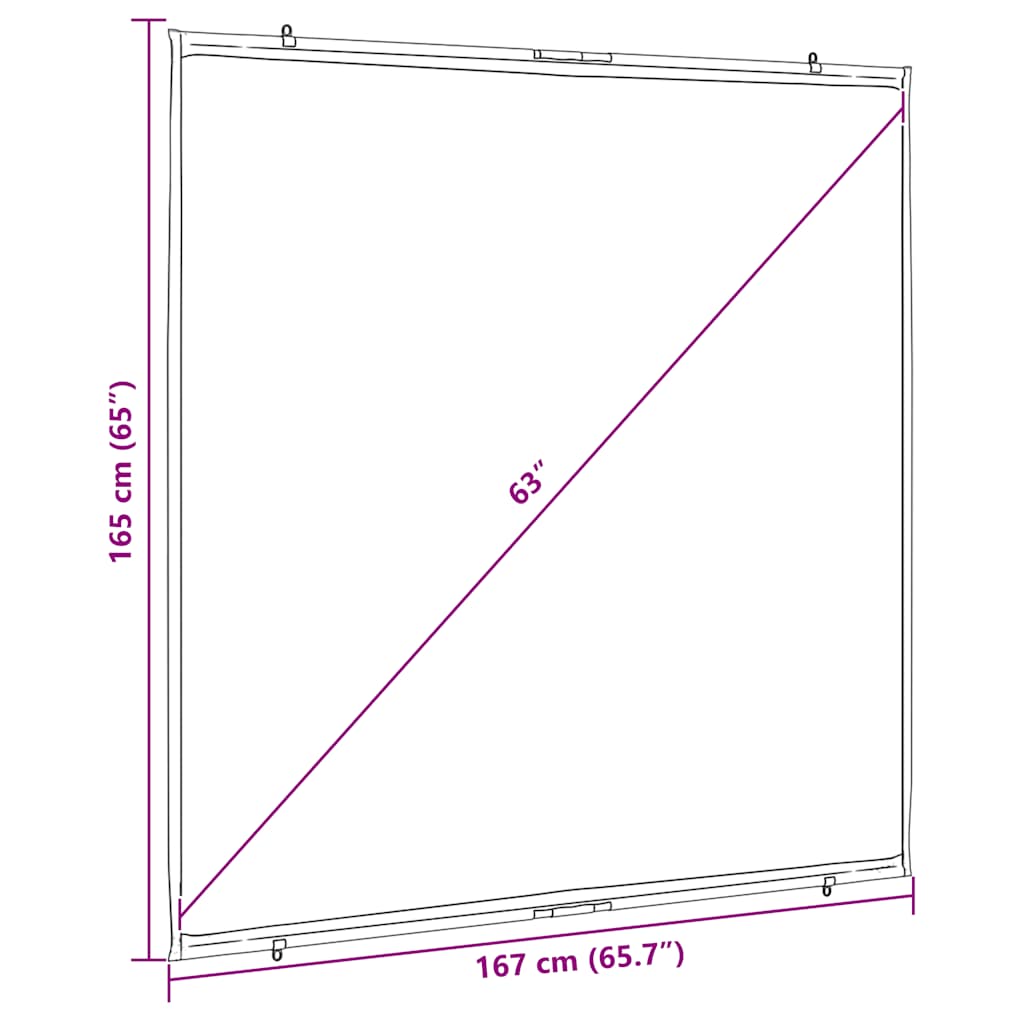 Ecran de proiecție suspendat pe perete 89 inch 1:1