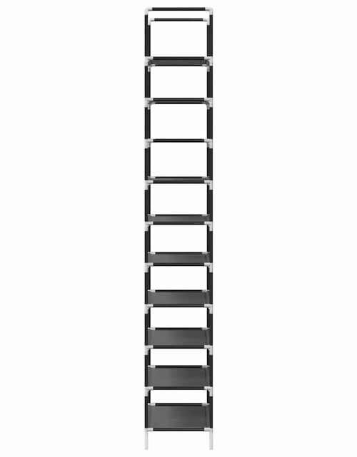 Загрузите изображение в средство просмотра галереи, Suport pantofi 10 niveluri negru 44x28x180 cm țesătură nețesă
