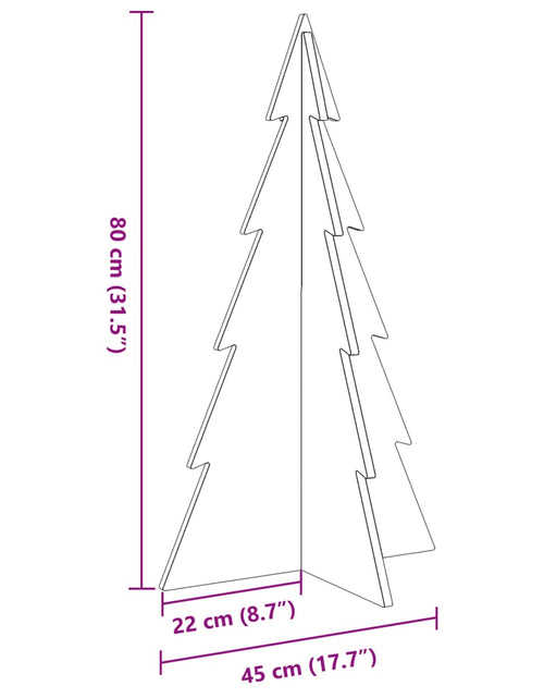 Загрузите изображение в средство просмотра галереи, Brad de Crăciun din lemn decorativ, 80 cm, lemn de pin masiv
