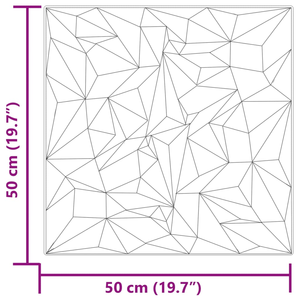 Panouri de perete 24 buc. gri 50x50 cm XPS 6 m² ametist