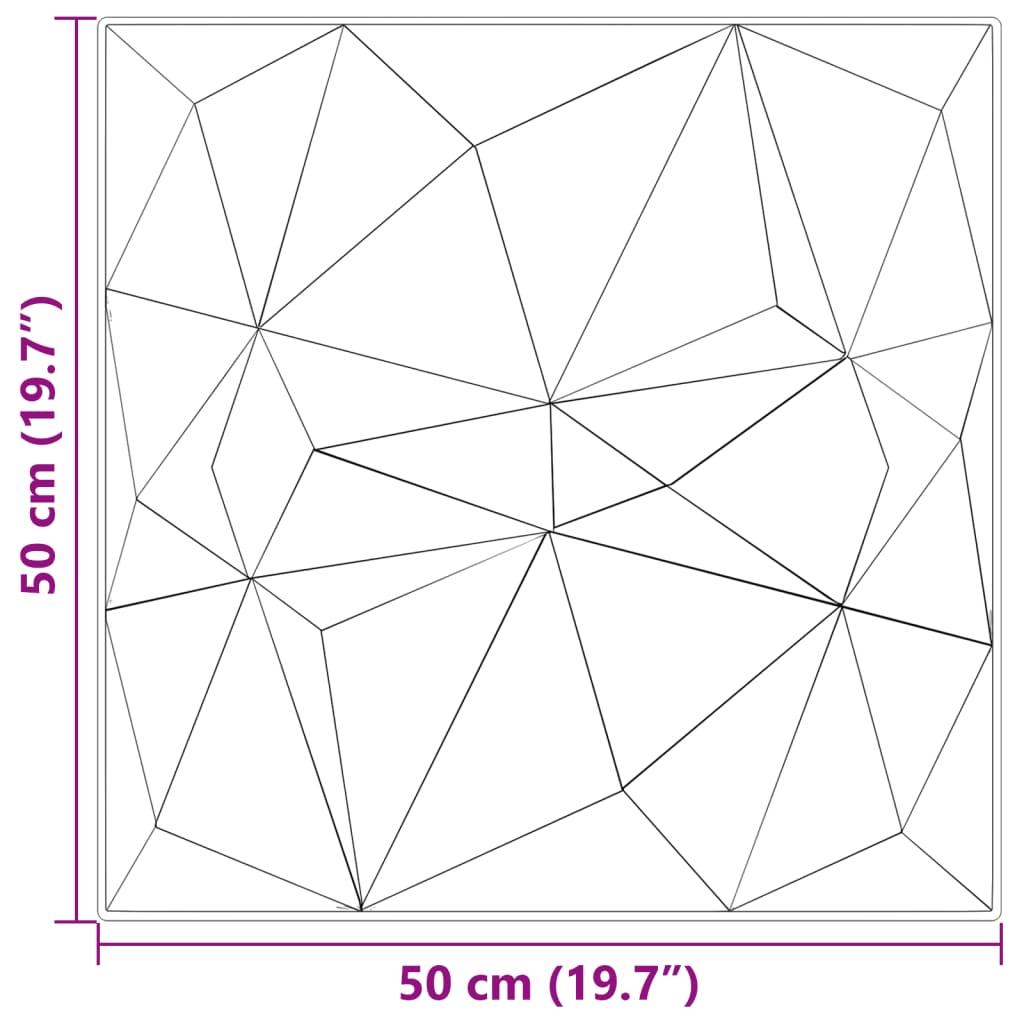 Panouri de perete 12 buc. Beton 50x50 cm XPS 3 m² diamant