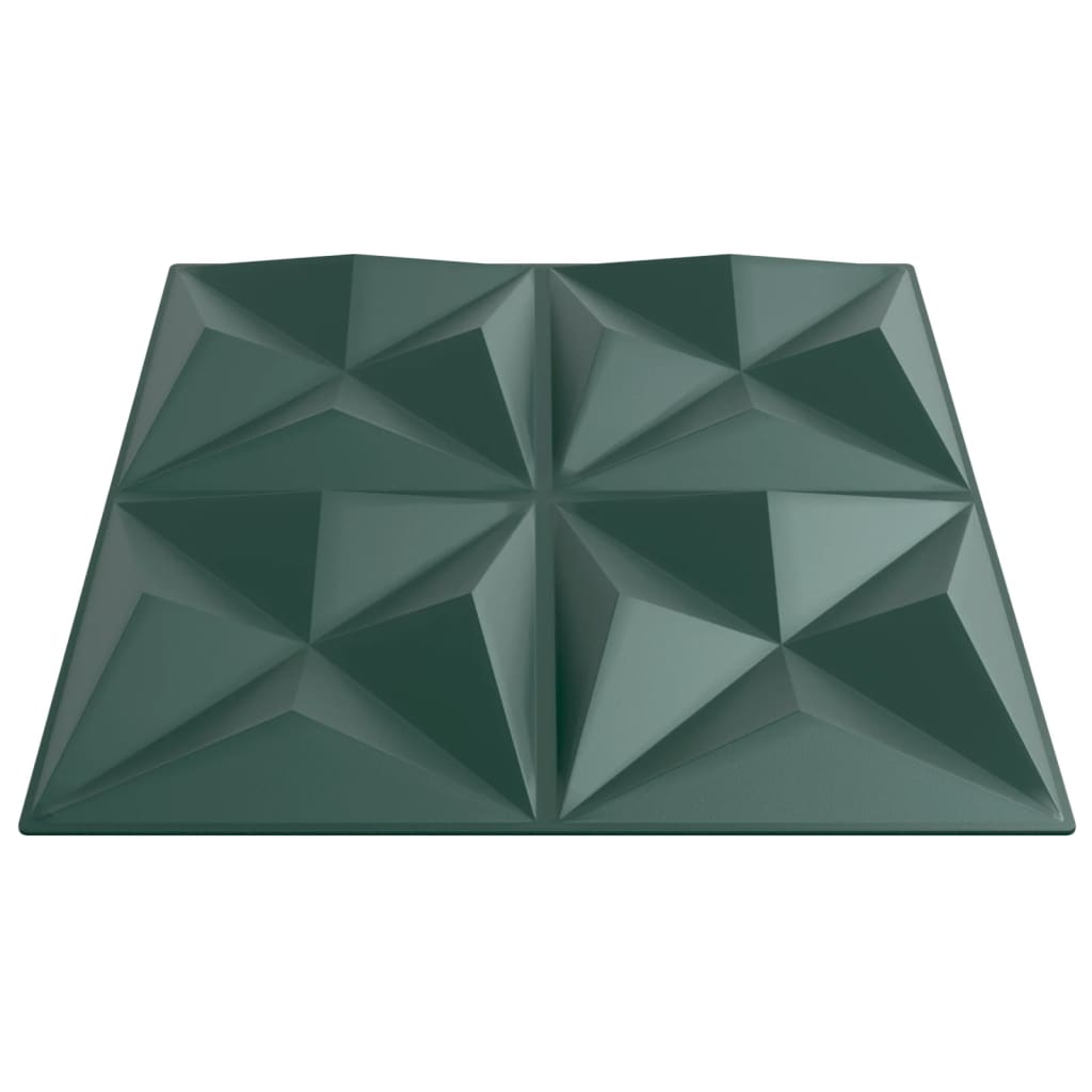 Panouri de perete 48 buc. verde 50x50 cm XPS 12 m² origami