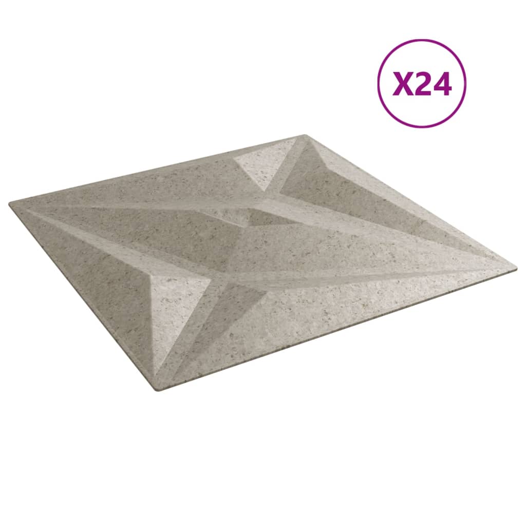 Panouri de perete 24 buc. Beton 50x50 cm XPS 6 m² stea