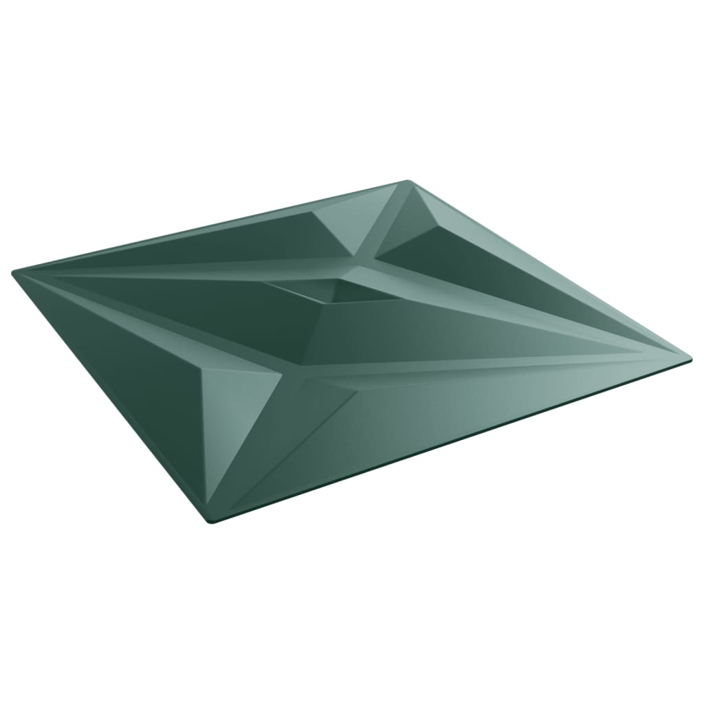 Panouri de perete 12 buc. verde 50x50 cm XPS 3 m² stea