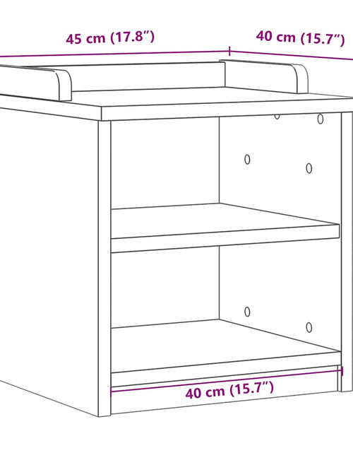 Загрузите изображение в средство просмотра галереи, Bancă pentru hol „SANDNES” 45x40x50 cm din lemn masiv de pin
