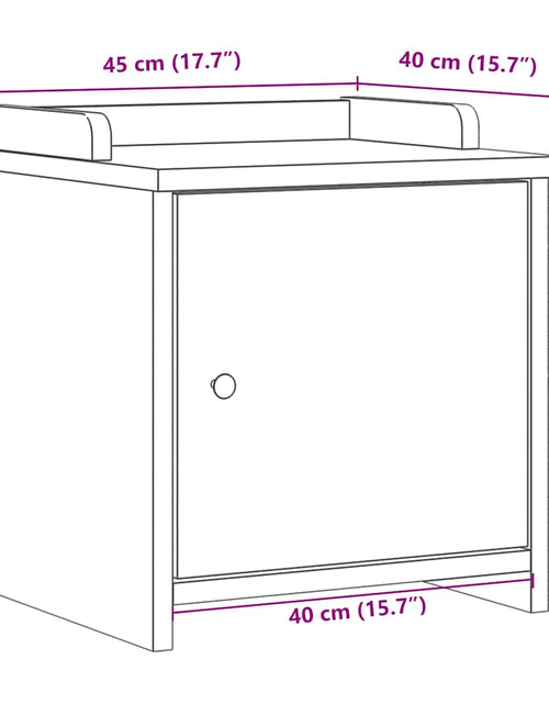 Загрузите изображение в средство просмотра галереи, Bancă pentru hol „SANDNES” 45x40x50 cm din lemn masiv de pin
